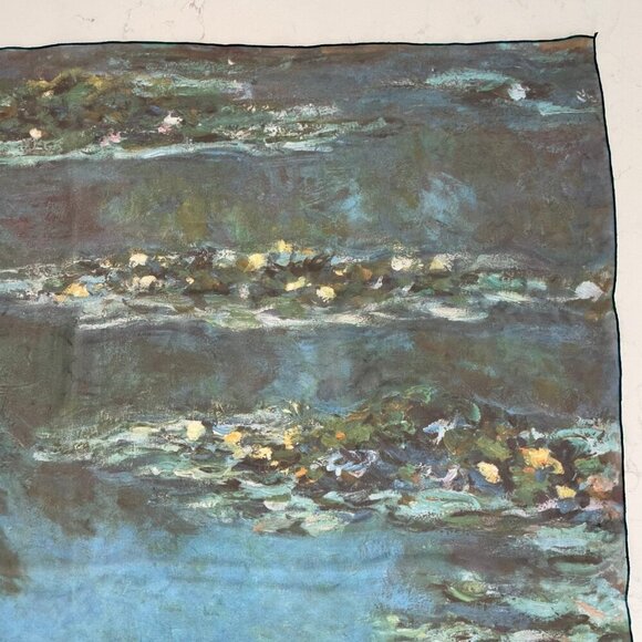 The Art Institute of Chicago 35" x 35" Claude Monet Print Fabric Scarf no tags - Picture 7 of 9